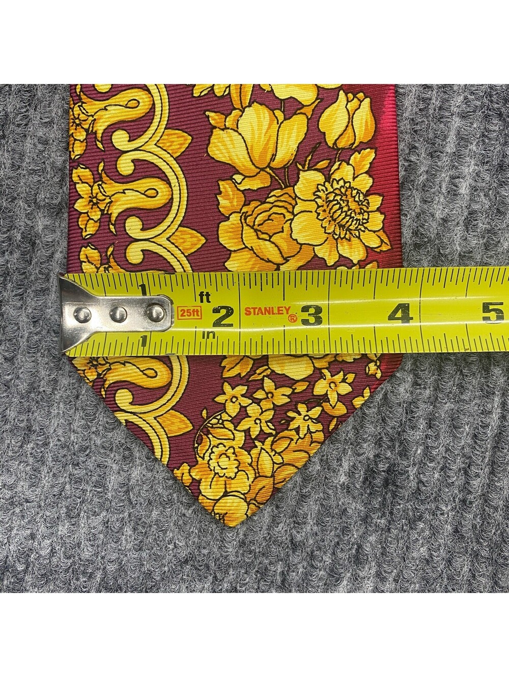 Gianni Versace Vintage Foral Abstract Tie Hand Made In Spain Silk Necktie *READ - Picture 5 of 13